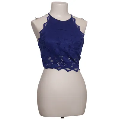 Crop top (Bleu) de H&M Party Élasthane, Coton, Polyamide