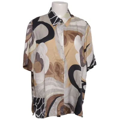 Short sleeve shirt (Brown, Black, White) from Atelier Creation Cotton, Silk