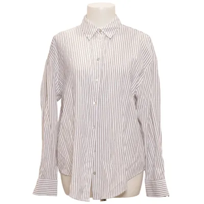 Skjorta (Vit, Grön) från Zara Polyester, Viskos