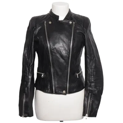 Bikerjacke (Schwarz) von Zara Trafaluc Baumwolle, Leder, Polyester