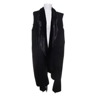 Ydervest (Sort) fra Mat. Polyester, Imiteret ruskind