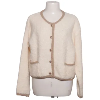 Cardigan (White, Beige) from Kilky Acrylic, Polyamide, Recycled polyester, Wool
