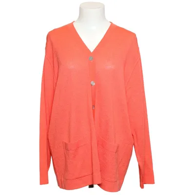 Cardigan (Orange) from Di-Strick Acrylic, Cotton, Viscose