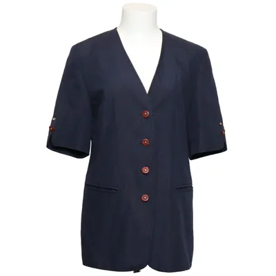 Blazer (Blue) from Nino Polyester, Viscose