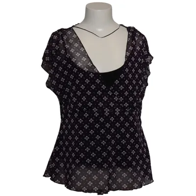 Top (Schwarz, Lila, Weiß) von Liv Collection Elasthan, Polyester, Viskose
