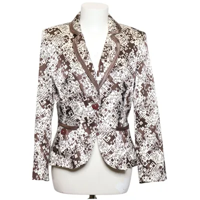 Blazer (Brown, White) from Melany Polyester