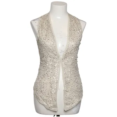 Weste (Silber, Beige) von Set Baumwolle, Seide