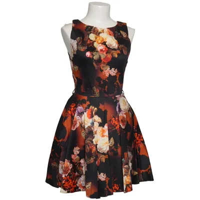Dress (Black, Orange, Multicolored) from Closet Cotton, Elastane