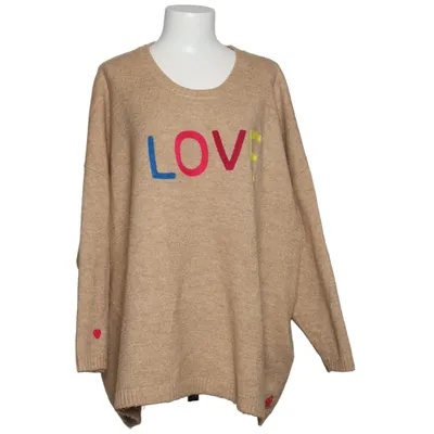 Sweater (Beige, Multicolored) from Open End Acrylic, Elastane, Polyester