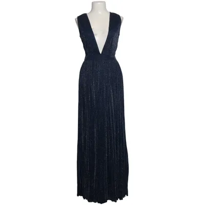 Halterneck dress (Blue) from Rare London Metallic fiber, Polyester