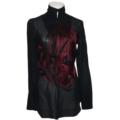 Blouse (Zwart, Roze) van Akris Katoen, Viscose
