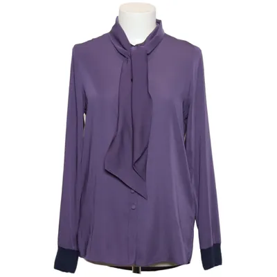 Pussy bow blouse (Purple) from Aglini Elastane, Polyester