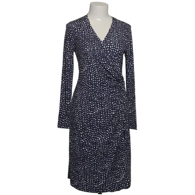 Wrap dress (Blue, White) from Vivance Collection Elastane, Polyester