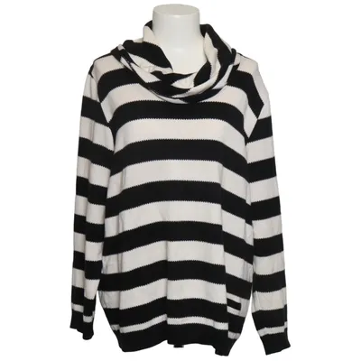 Turtleneck (Black, White) from Faber Acrylic, Cotton