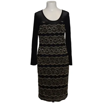 Kjole (Sort, Guld) fra Mystery by PSF Elastan, Polyamid, Polyester