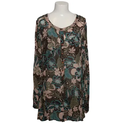 Blouse (Brown, Multicolored) from New Man Viscose