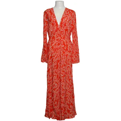 Långklänning (Röd, Vit) från Rixo Polyester, Silke, Viskos