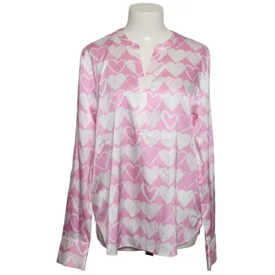 Bluse (Pink, Hvid) fra Herzen´s Angelegenheit Elastan, Silke