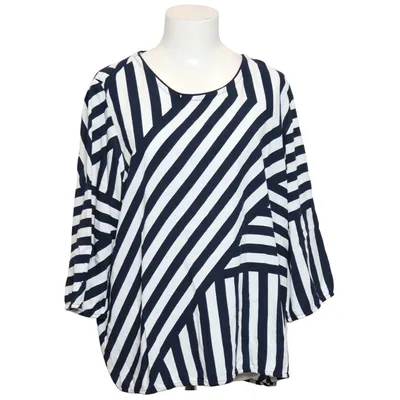 Blouse (Black, White) from Cecil Viscose