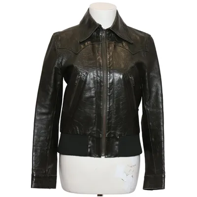 Veste en cuir (Vert) de Divided by H&M Cuir, Polyester