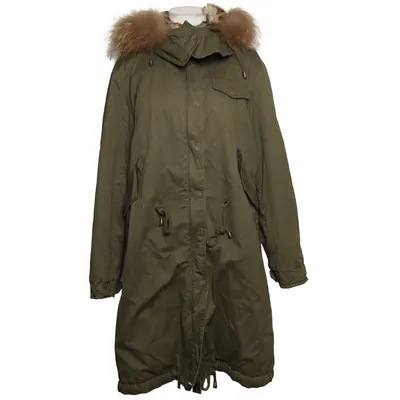 Parka (Grøn) fra IQ+ Berlin Acetat, Bomuld, Læder, Polyester