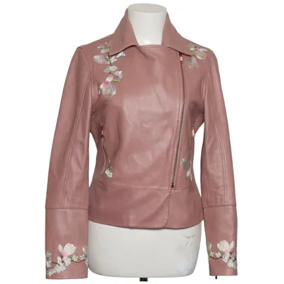 Bikerjakke (Pink) fra Ted Baker Elastan, Læder, Polyester, Viscose