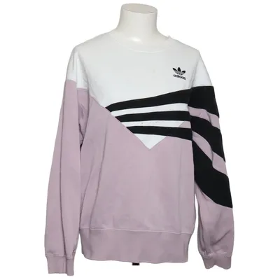 Collegetröja (Vit, Lila, Svart) från Adidas Bomull, Återvunnen polyester