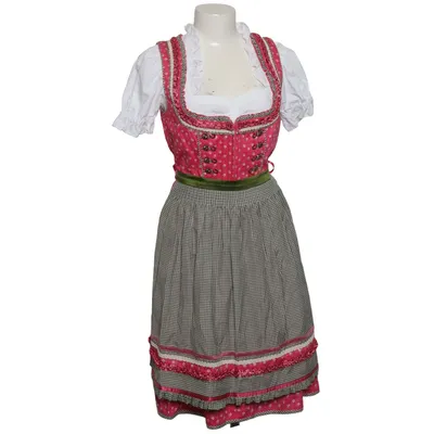 Dirndl (Pink, Hvid, Flerfarvet) fra Alpin Bomuld, Polyester
