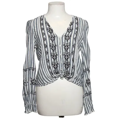 Blouse (Blue, White) from Zara Cotton