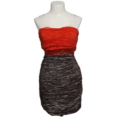 Cocktailkjole (Orange, Grå, Flerfarvet) fra Lucy Elastan, Polyester