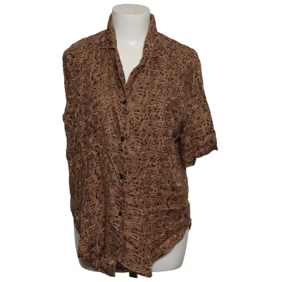Korte mouwen shirt (Bruin, Zwart) van Sunny Leigh Zijde