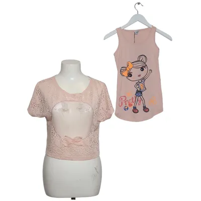 Set (Roze) van Breeze Girls Katoen, Elastaan