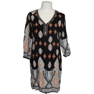 Kjole (Sort, Flerfarvet) fra Queen's Fashion Collection Viscose