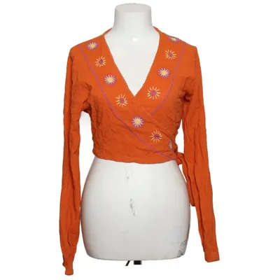 Wikkelblouse (Oranje) van Pull & Bear Katoen
