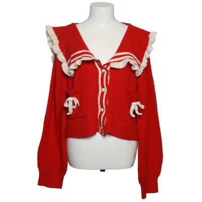 Cardigan (Rood, Wit) van Neon Rose Acryl, Elastaan, Polyamide