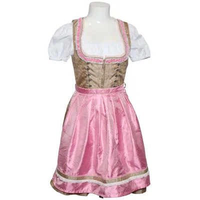 Dirndl (Rosa, Vit, Flerfärgad) från Alpentrachten Bomull, Polyester