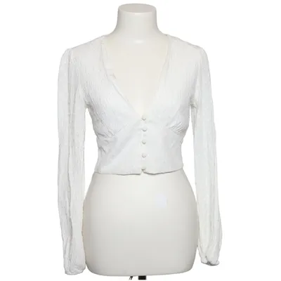 Bluse (Hvid) fra Bershka Polyester, Viscose