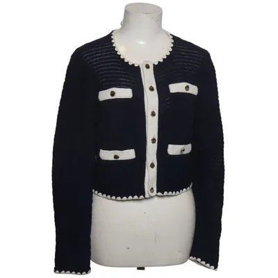 Cardigan (Blauw, Wit) van Self-Portrait Kasjmier, Katoen, Polyamide, Polyester, Viscose