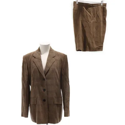 Tailleur jupe (Marron, Noir) de Laurel Élasthane, Laine