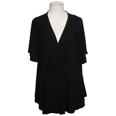 Wrap blouse (Gray) from Shein Curve Elastane, Polyester