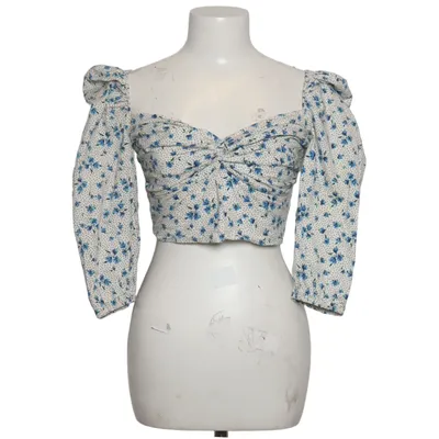 Crop top (Wit, Blauw, Meerkleurig) van Stradivarius Katoen, Elastaan