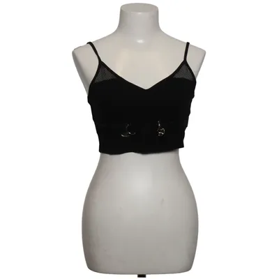 Crop Top (Schwarz) von Punk Rave Elasthan, Polyamid, Viskose