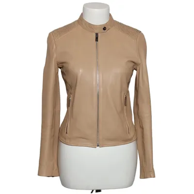 Läderjacka (Beige) från Mango Skinn, Polyester