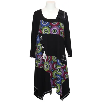 Klänning (Svart, Flerfärgad) från Kanok Elastan, Viskos