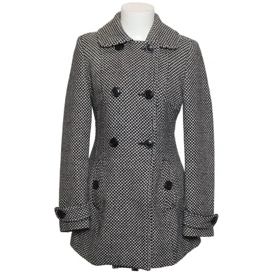Frakke (Sort, Hvid) fra Orsay Polyester, Viscose, Uld