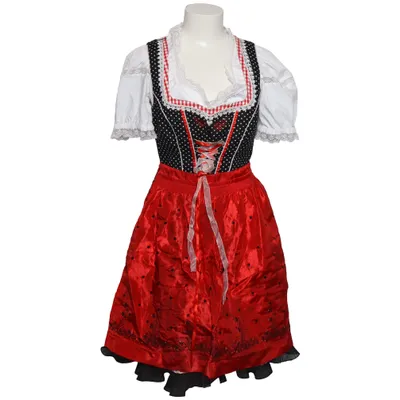 Dirndl (Röd, Svart, Vit) från Spieth & Wensky Acetat, Bomull, Elastan, Polyester