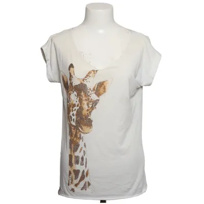 T-shirt (White, Brown) from Iriedaily Cotton, Polyester
