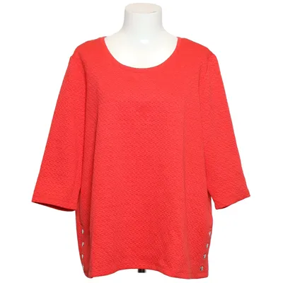 Långärmad t-shirt (Röd) från Taifun Elastan, Polyester, Viskos