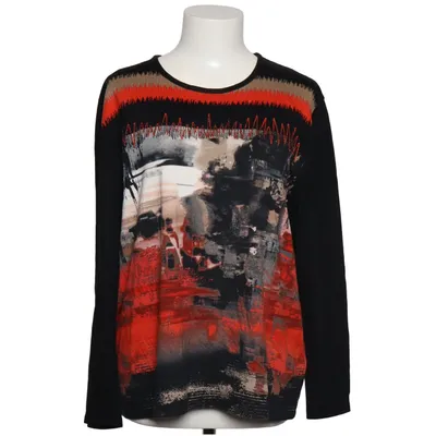 Långärmad t-shirt (Svart, Flerfärgad) från Capuccino Akryl, Elastan, Polyamid, Silke, Viskos