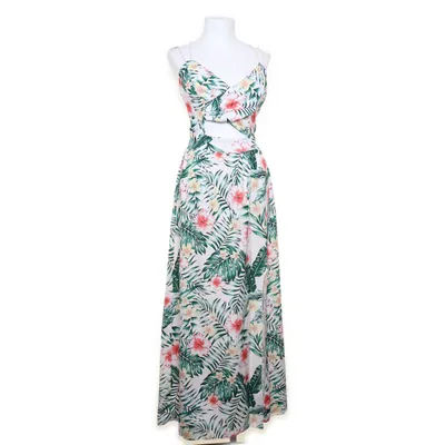 Maxikjole (Hvid, Flerfarvet) fra New Collection Elastan, Polyester